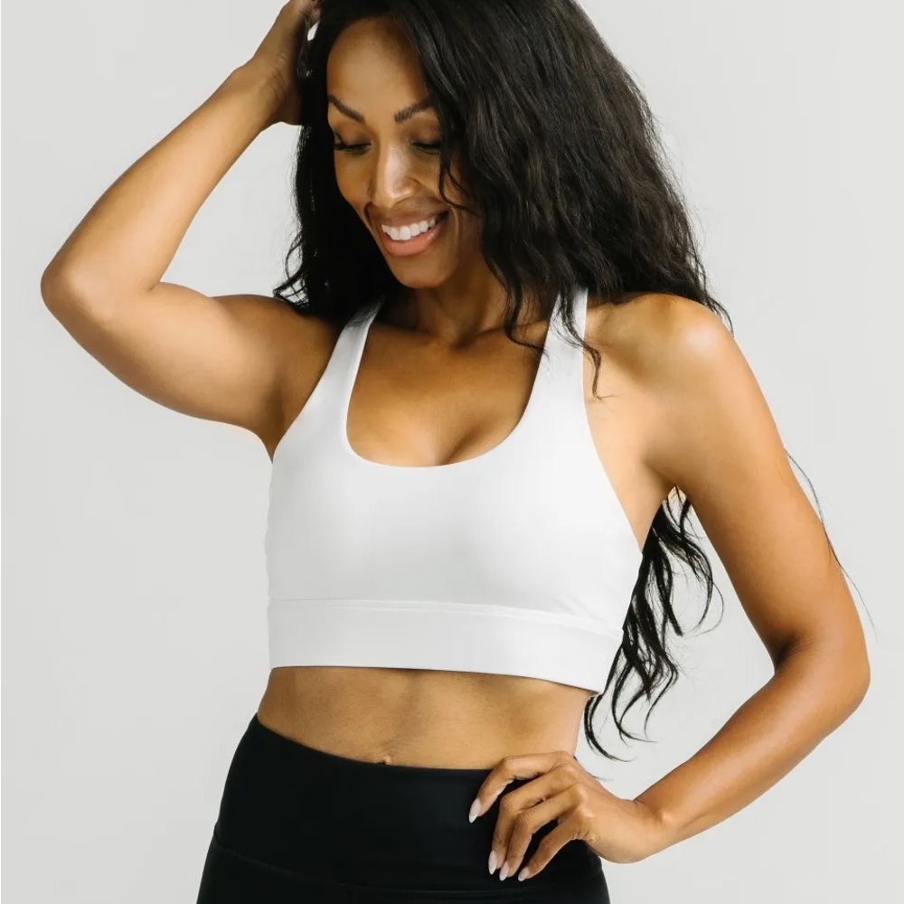 ZYIA White Weave Sports Bra